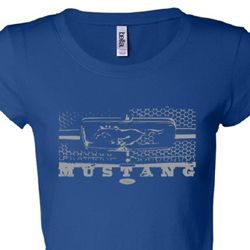 Ford Ladies Shirt Legend Honeycomb Grille Longer Length Tee T-Shirt Ford Ladies Shirt Legend Honeycomb Grille Longer Length Tee T-Shirt