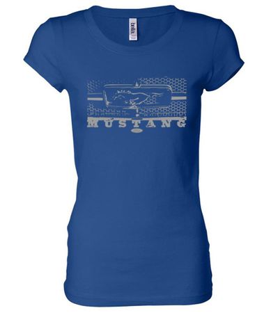 Ford Ladies Shirt Legend Honeycomb Grille Longer Length Tee T-Shirt