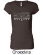 Ford Ladies Shirt Legend Honeycomb Grille Longer Length Tee T-Shirt