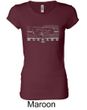 Ford Ladies Shirt Legend Honeycomb Grille Longer Length Tee T-Shirt