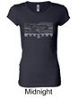 Ford Ladies Shirt Legend Honeycomb Grille Longer Length Tee T-Shirt
