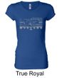 Ford Ladies Shirt Legend Honeycomb Grille Longer Length Tee T-Shirt