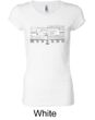 Ford Ladies Shirt Legend Honeycomb Grille Longer Length Tee T-Shirt