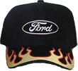 Ford Logo Hat - Flaming Embroidered Adjustable Cap