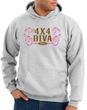 Ford Logo Hoodie Sweatshirt - 4x4 Diva Classic Car Adult Ash Hoody
