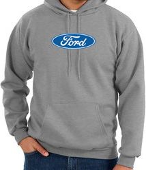 Ford Logo Hoodies Hooded Sweatshirts - Oval Emblem Adult Hoodys