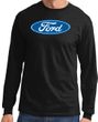Ford Logo Long Sleeve Shirt - Oval Emblem Adult Black T-Shirt