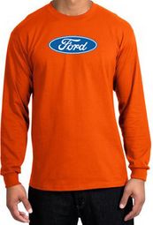 Ford Logo Long Sleeve Shirts - Oval Emblem Adult T-Shirts