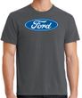 Mens Ford Logo Pigment Dyed T-Shirt - Coal Color