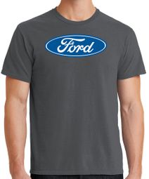 Mens Ford Logo Pigment Dyed T-Shirt - Coal Color Mens Ford Logo Pigment Dyed T-Shirt - Coal Color