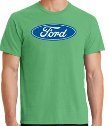 Mens Ford Logo Pigment Dyed T-Shirt - Guacamole Color Mens Ford Logo Pigment Dyed T-Shirt - Guacamole Color