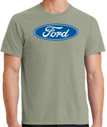 Mens Ford Logo Pigment Dyed T-Shirt - Walnut Color Mens Ford Logo Pigment Dyed T-Shirt - Walnut Color