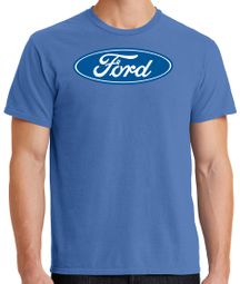 Ford Logo Pigment Dyed T-Shirts - Oval Emblem Adult Tee Shirts