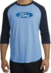 Ford Logo Raglan Shirts - Oval Emblem Adult T-Shirts