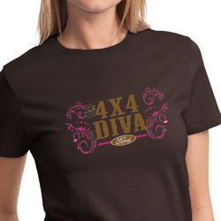 Ford Logo Shirt 4X4 Diva Ladies Tee T-Shirt