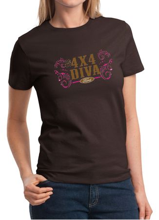 Ford Logo Shirt 4X4 Diva Ladies Tee T-Shirt