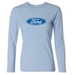 Ford Logo Shirt Oval Emblem Ladies Long Sleeve Tee T-Shirt