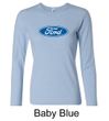 Ford Logo Shirt Oval Emblem Ladies Long Sleeve Tee T-Shirt