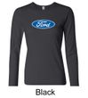 Ford Logo Shirt Oval Emblem Ladies Long Sleeve Tee T-Shirt