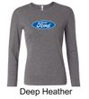 Ford Logo Shirt Oval Emblem Ladies Long Sleeve Tee T-Shirt