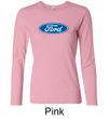 Ford Logo Shirt Oval Emblem Ladies Long Sleeve Tee T-Shirt