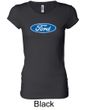 Ford Logo Shirt Oval Emblem Ladies Longer Length Tee T-Shirt