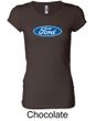 Ford Logo Shirt Oval Emblem Ladies Longer Length Tee T-Shirt