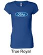 Ford Logo Shirt Oval Emblem Ladies Longer Length Tee T-Shirt