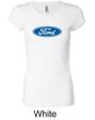 Ford Logo Shirt Oval Emblem Ladies Longer Length Tee T-Shirt