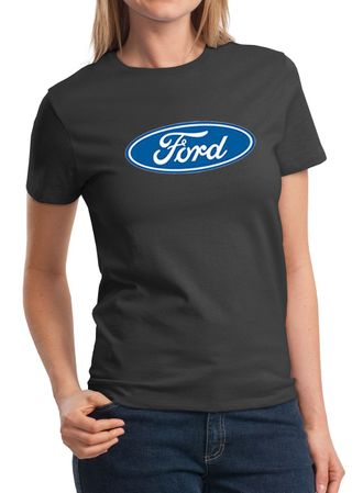 Ford Logo Shirt Oval Emblem Ladies Tee T-Shirt