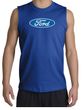 Ford Logo Shooter Shirt - Oval Emblem Adult Royal Muscle Shirt