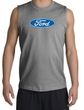 Ford Logo Shooter Shirt - Oval Emblem Adult Sports Grey Muscle Shirt