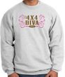 Ford Logo Sweatshirt - 4x4 Diva Classic Car Adult Ash Sweat Shirt
