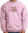 Ford Logo Sweatshirt - 4x4 Diva Classic Car Adult Pink Sweat Shirt
