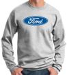 Ford Logo Sweatshirt - Oval Emblem Adult Ash Sweat Shirt
