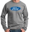 Ford Logo Sweatshirt - Oval Emblem Adult Athletic Heather Sweat Shirt