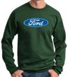 Ford Logo Sweatshirt - Oval Emblem Adult Dark Green Sweat Shirt