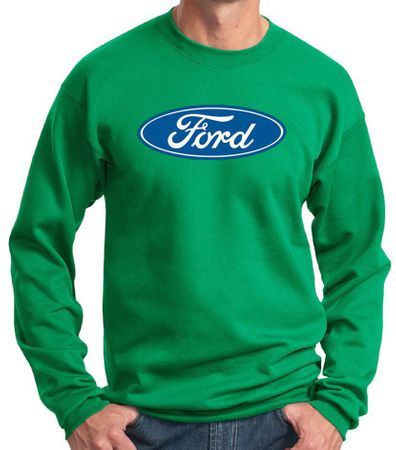 Ford Logo Sweatshirt - Oval Emblem Adult Kelly Green Sweat Shirt