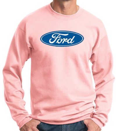 Ford Logo Sweatshirt - Oval Emblem Adult Pink Sweat Shirt