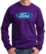 Ford Logo Sweatshirt - Oval Emblem Adult Purple Sweat Shirt