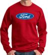 Ford Logo Sweatshirt - Oval Emblem Adult Red Sweat Shirt