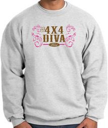 Ford Logo Sweatshirts - 4x4 Diva Classic Car Adult Sweat Shirts