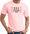 Ford Logo T-Shirt - 4x4 Diva Classic Car Adult Pink Tee Shirt