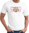 Ford Logo T-Shirt - 4x4 Diva Classic Car Adult White Tee Shirt