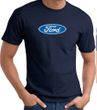 Ford Logo T-shirt - Oval Emblem Classic Car Adult Navy Tee Shirt
