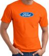 Ford Logo T-shirt - Oval Emblem Classic Car Adult Orange Tee Shirt