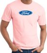 Ford Logo T-shirt - Oval Emblem Classic Car Adult Pink Tee Shirt