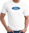 Ford Logo T-shirt - Oval Emblem Classic Car Adult White Tee Shirt