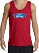 Ford Logo Tank Top - Oval Emblem Classic Car Adult Red Tanktop