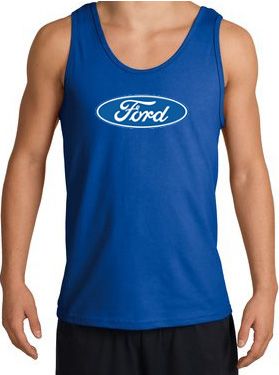 Ford Logo Tank Top - Oval Emblem Classic Car Adult Royal Tanktop